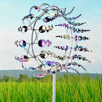 Unique Wind Collector Magical Kinetic Energy Metal Windmill Rotator 1