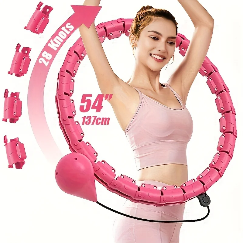 Adjustable Detachable Exercise Hoop, 2 in 1 Waist Training, Fitness Pilates Hoop for Weight Loss