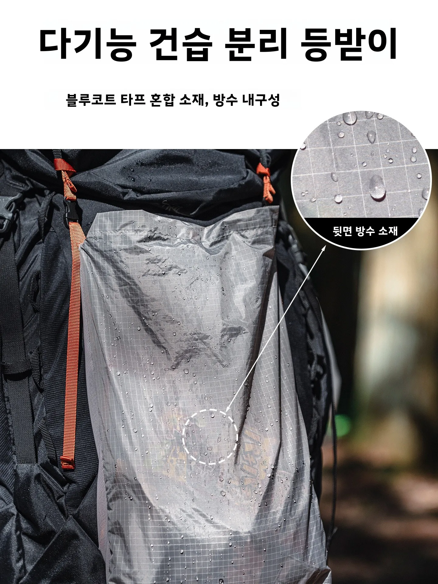 야외 하이킹 배낭 캥거루 더블 숄더 등산용 외부 걸이식 확장 메쉬 가방 몰리 확장 네트 포켓