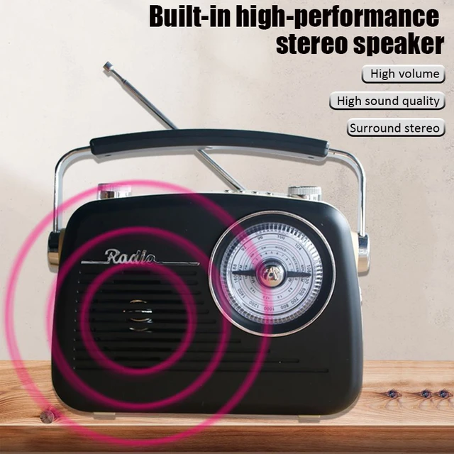 Massivholz tragbare Mini Retro FM Radio Bluetooth-Lautsprecher altmodischen  klassischen Stil - AliExpress