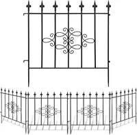 GARDEN & HOME Decorative Garden Fence  Outdoor Coated Rustproof Metal Panel Iron Folding Edge Wire Border Fence 1
