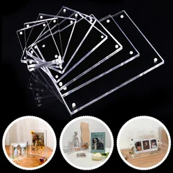 Transparent Acrylic Magnetic Photo Frame and Display Stand - 10x15cm