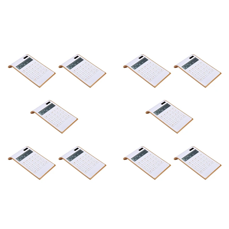 

10X Calculator, Slim Elegant Design, Office/Home Electronics, Dual Powered Desktop Calculator, Solar Power, 10 Digits