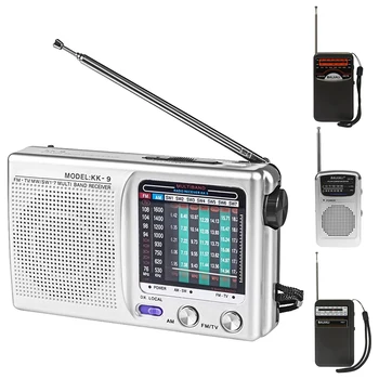 Portable Mini Radio Full Band FM/AM/SW Battery Operated Radio Player with Telescopic Antenna Emergency Radio Built-in Speaker 6