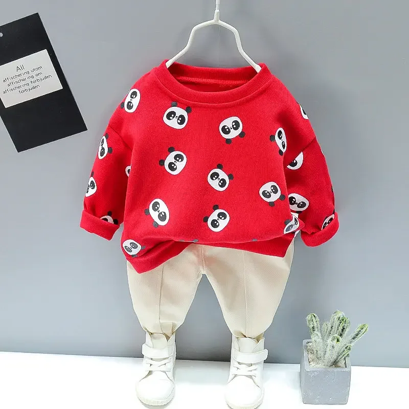 Spring Autumn Children Boys Girls Clothing Suits Fashion Kids Cartoon Full Printe T-shirt Pants 2Pcs/Sets Toddler Tracksuit kids clothing set kids t shirt girls clothing set kids sports suit boys clothing set children sports suit kids sweatshirt set boys tracksuits suit boys tracksuits