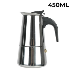 Italian Aluminum Octagonal Mocha Coffee and Tea Maker - Portable and Stylish Brews (B - 450ML)
