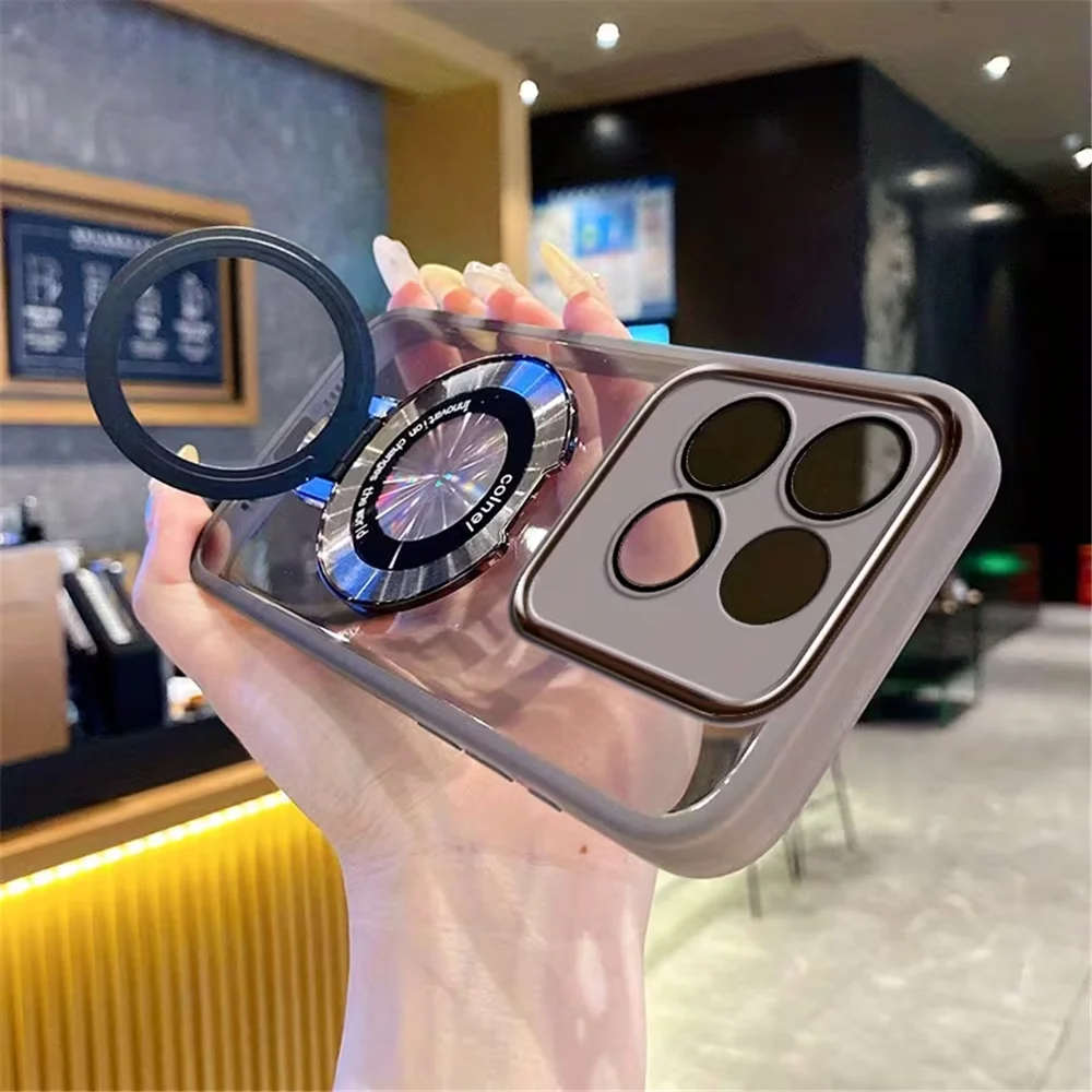 Luxury Magnetic Stand Phone Case with Soft Cover and Bracket Design