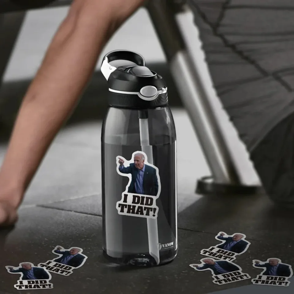 100 Pcs "I Did That" Biden Stickers - Reflective, Waterproof, 3.2x5 Cm, Left & Right Pointing