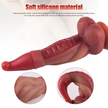 Silicone Dildo Dragon Realistic Animal Penis Woman G Spot Massage Soft Anal Sex Toys Didlo Sexe Gode Suction Cup Masturbators 3