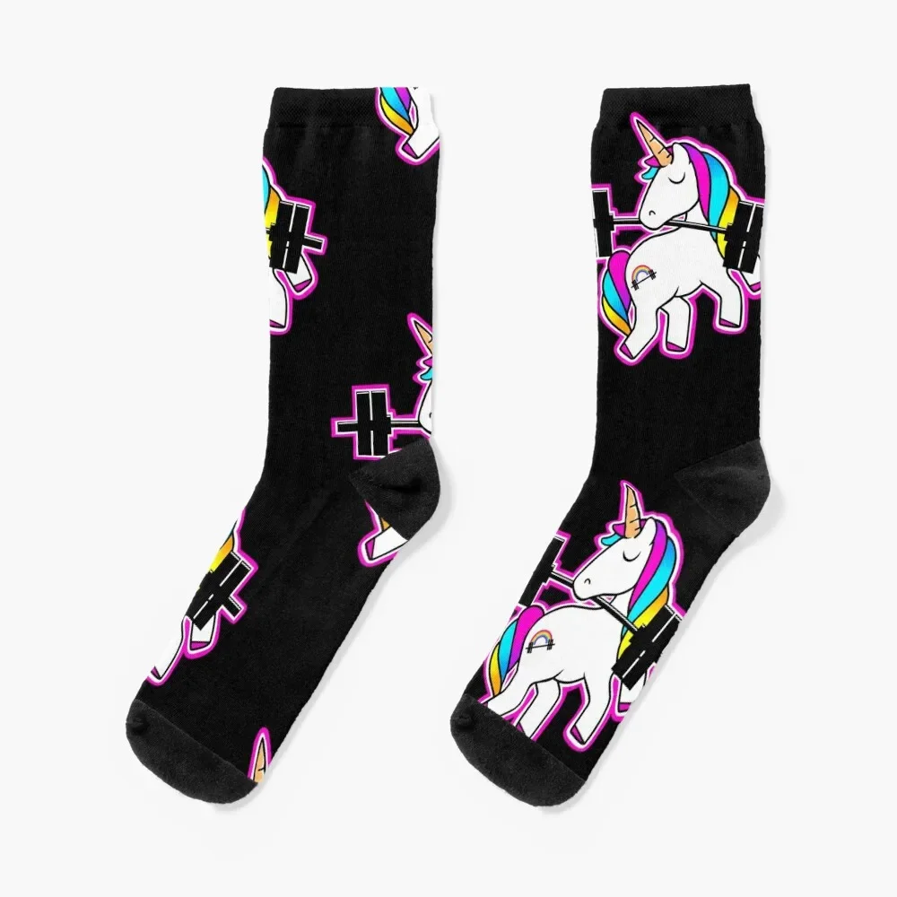 

Fitness Funny / Unicorns don't believe in cardio Socks funny gifts Soccer anime with print Socks Women's Men's