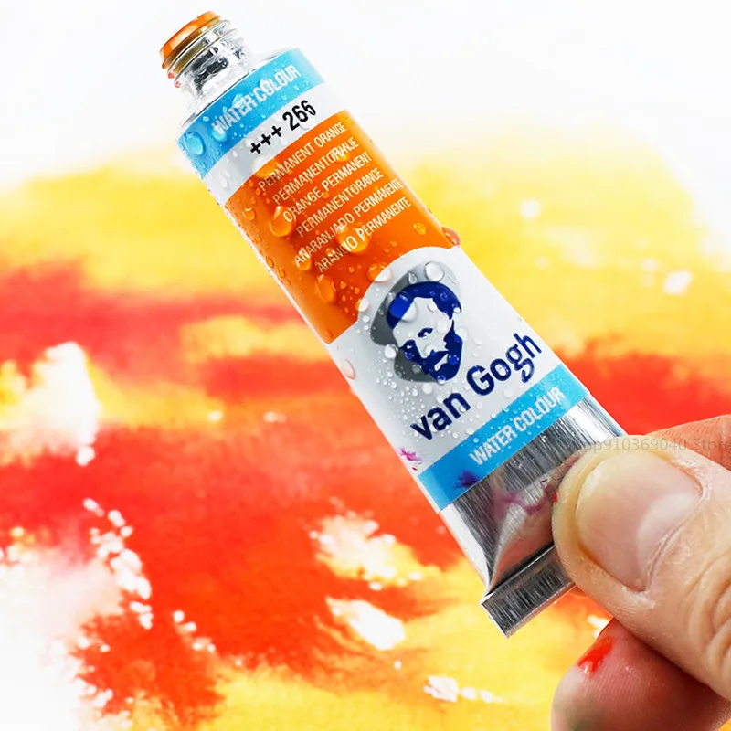 Watercolor paint Van Gogh Original Watercolor Paint Tube 10ML College Grade Lightfast and Non-fading Professional Art Student Painting Supplies