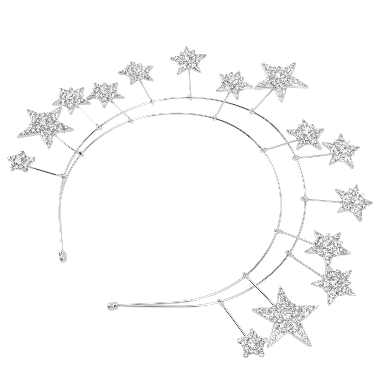 

Rhinestones Star Headband Bride Bands for Women Bridal Headpieces Alloy Wedding