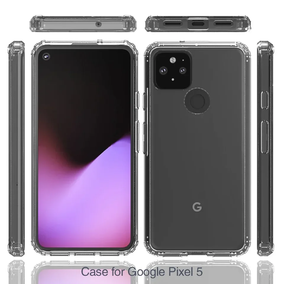HUANGTAOLI Cover per Google Pixel 5, Custodia in Morbida Silicone Protettiva Bumper Colorato Cover per Google Pixel 5