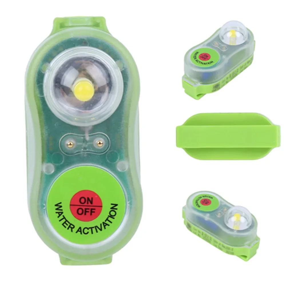 2pcs 방수 LED 구명조끼 라이트 자체 점등 경량 비상 신호등 야외용 LED 안전등