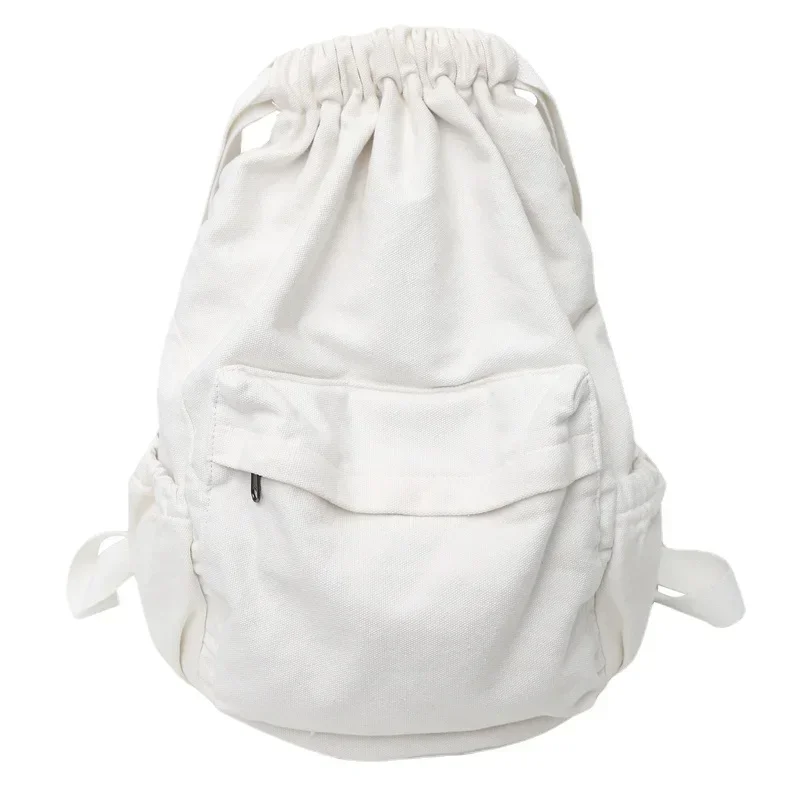 Women's Canvas Cute Drawstring Backpack Fashion Women's Laptop Schoolbag Fashion Women's Backpack Cool Girl Travel Schoolbag