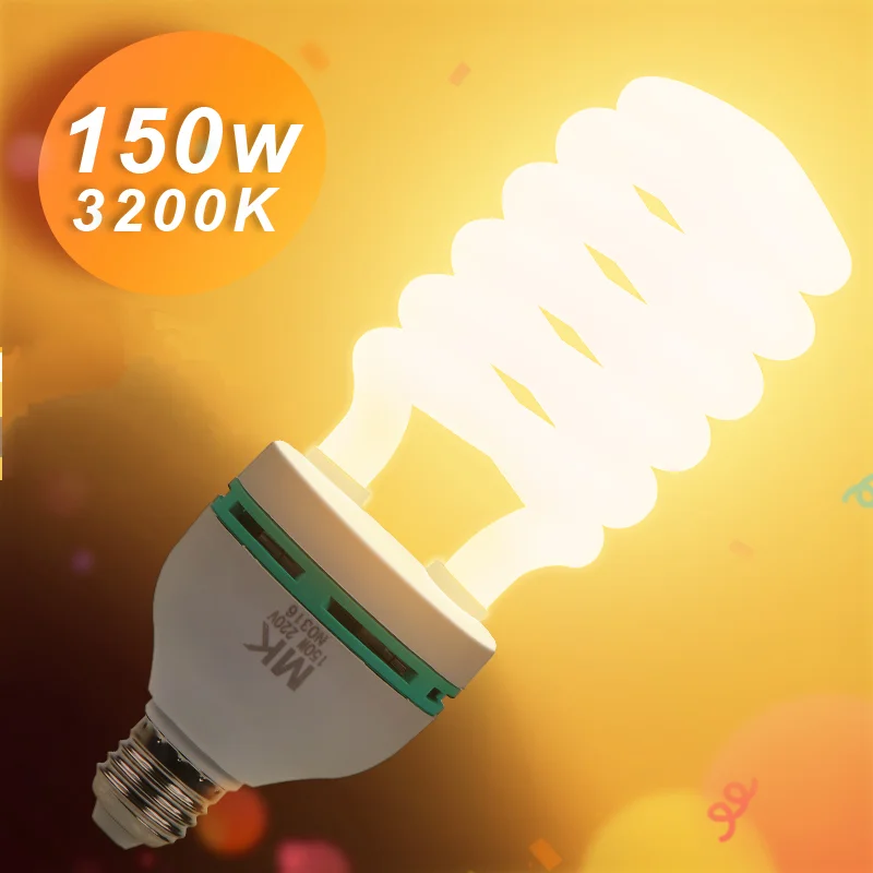 셀렌스 웜 화이트 3200K 220V 150W 스튜디오 사진 비디오 조명 (E27 전구 포함, 소프트박스 조명 장비용)