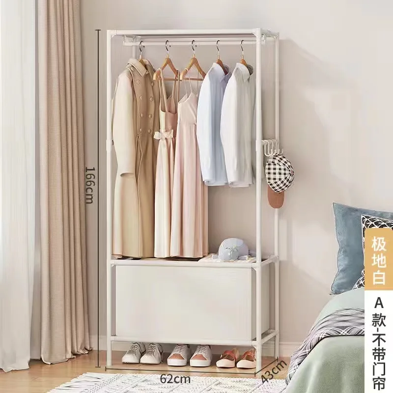 Coat Rack Simple Wardrobe Drying Rack Clothes Storage Garment Rack Freestanding Clothes Hanger