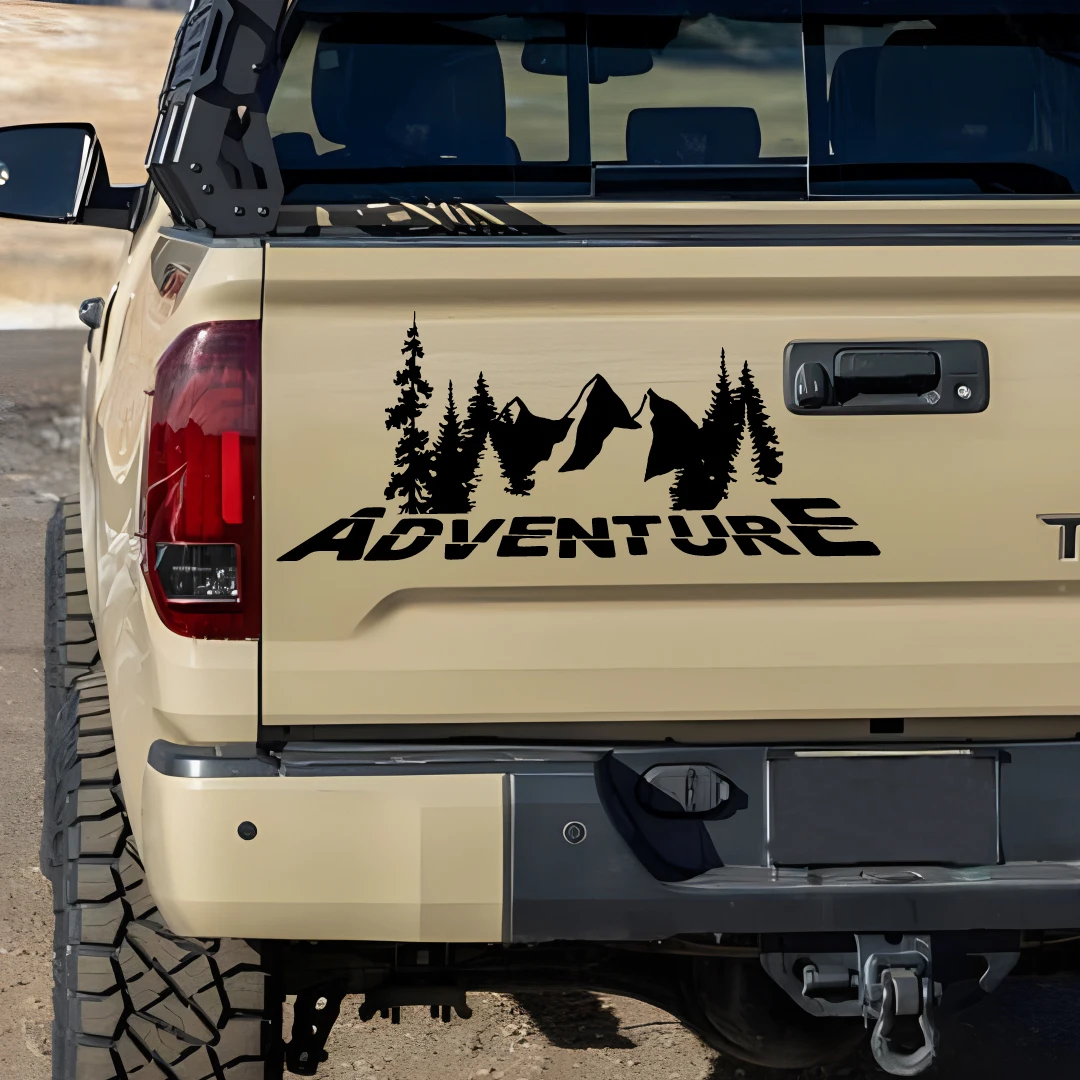 Forest adventure off-road rear windshield camping glass body modification personalized pickup truck sticker waterproof car badge sticker