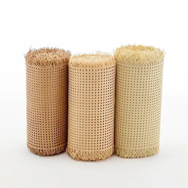 20-40-45-50cm Vinyl Rattan Webbing Roll Cane Wicker Sheet for Chair Table Furniture Repairing Material Creativity DIY Weaving