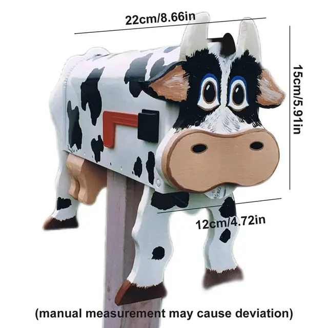 Cow Postafiók Kézzel Készített Egyedi Fém Tehén Animal Stide Boad Form House Letter Box Dekoráció Otthon És Kert - Image 6