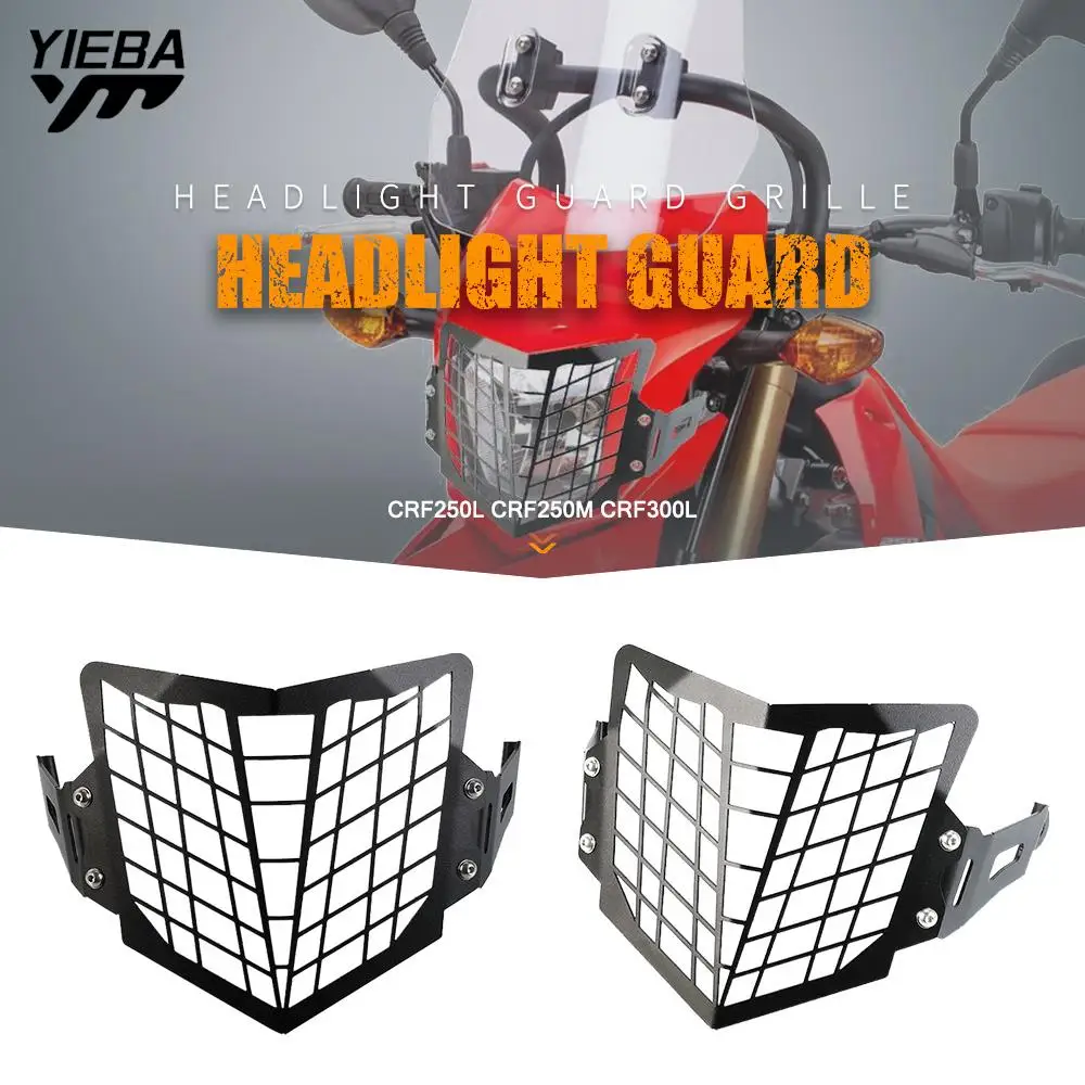 

Motorcycle For Honda CRF250L CRF250M CRF300L Accessories CRF 250L 250M 300L 2012-2023 Headlight Protector Grille Guard Cover