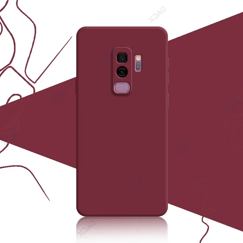 Luxury Original Square Liquid Silicone Waterproof Phone Case Cover, 360° Protection, Soft Touch Finish