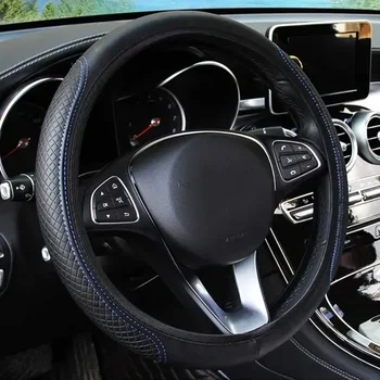 Coprivolante per auto Volante automatico antiscivolo - 37-39 cm Accessori per auto per styling Copriruota antiscivolo in pelle goffrata