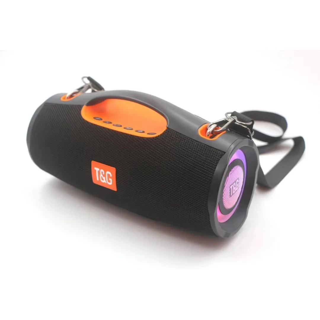 New TG437 20W portable wireless Bluetooth speaker with heavy bass and stereo subwoofer player with LED dazzling lights TF/FM/MP3 5