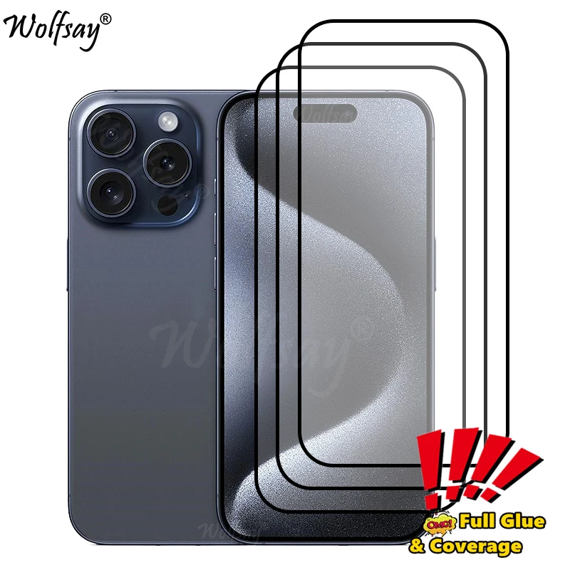 Pellicola Salvaschermo A Copertura Totale Per Iphone 15 Pro In Vetro Temperato Per Iphone 15Pro 15 Plus 15 Pro Max Glass Per Iphone 15 Pro Glass