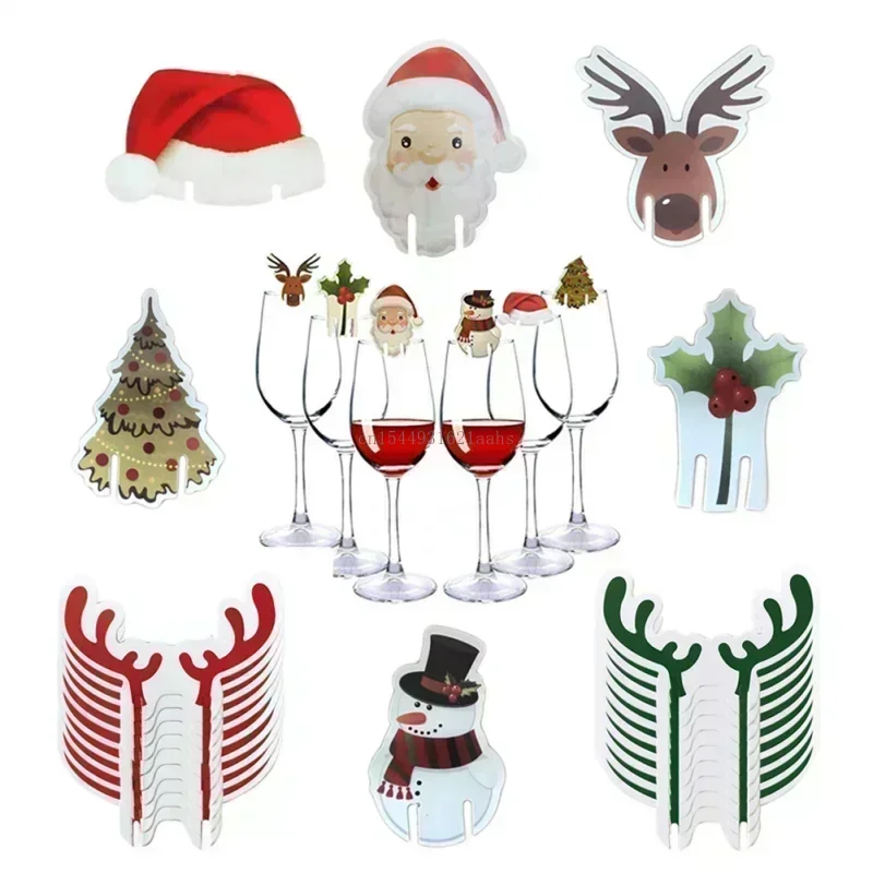 JJQHYC Set da tavola di Natale Piatti di carta, bicchieri di carta e tovaglioli, decorazioni per feste di Natale Stoviglie per feste di Capodanno Stoviglie festive