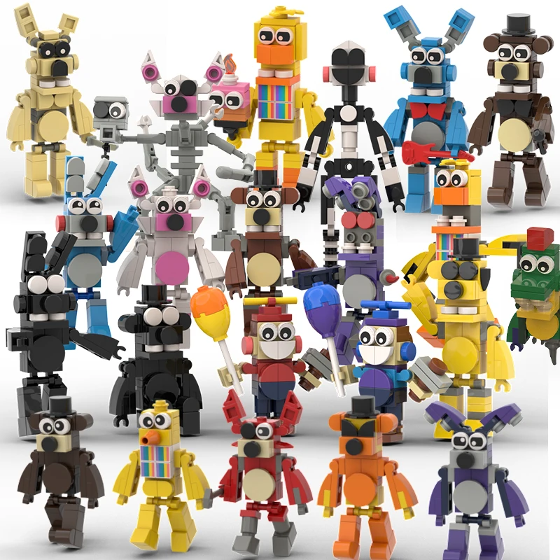 Набор строительных блоков FNAF серии «пять ночей», игрушки «сделай сам» для детей, подарки на день рождения, ужасная игра, наборы строительных блоков