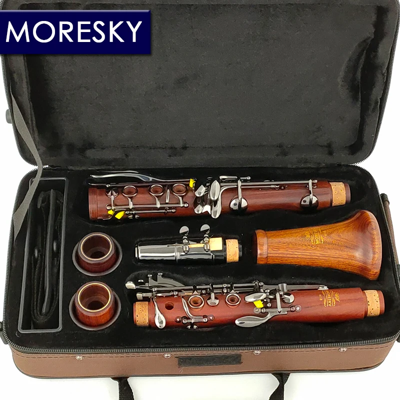 MORESKY Professional Black nickel plating Keys Solid Wood Sib Klarnet M18