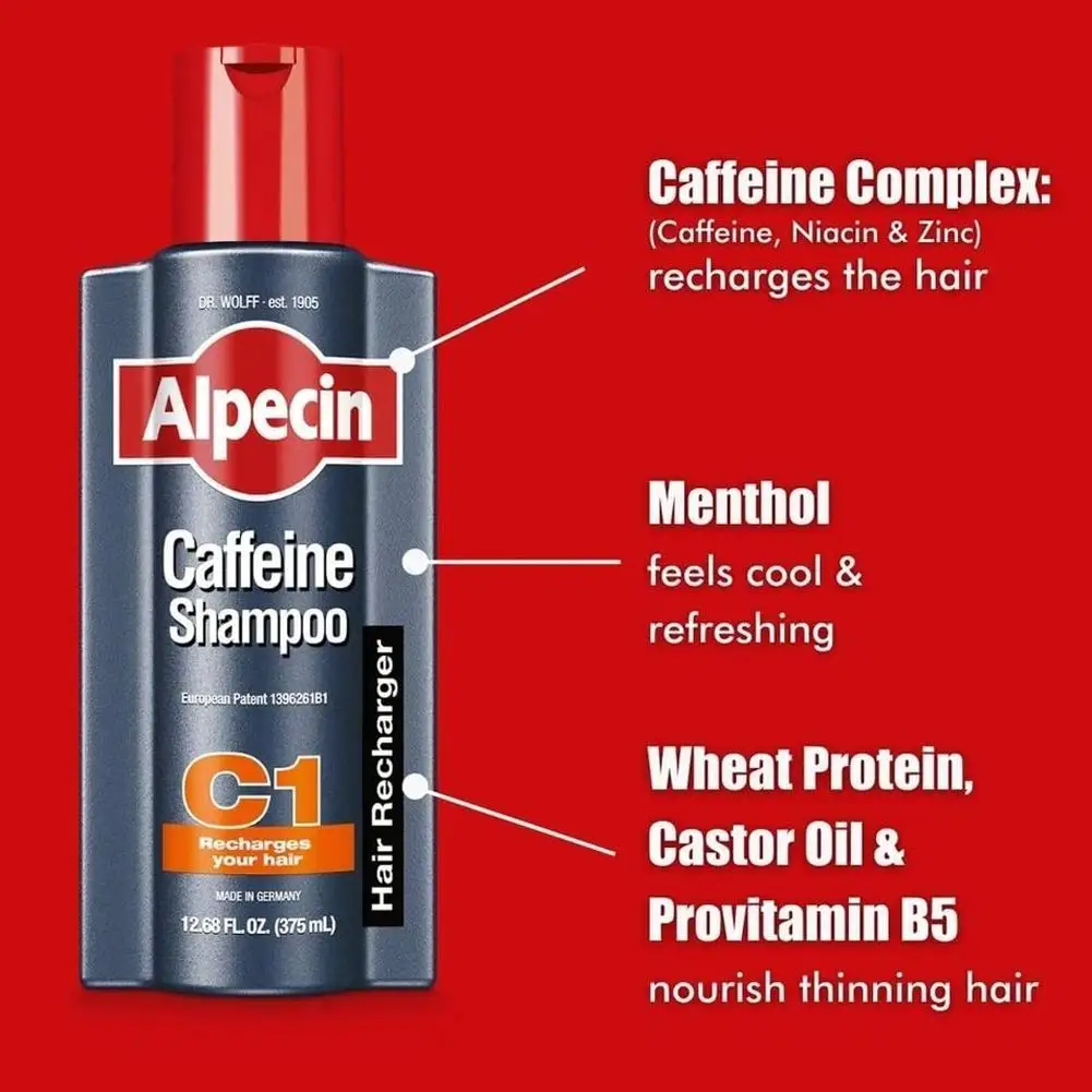 Shampoo alla Caffeina Alpecin C1 Tedesco, Anti-Caduta, Controllo Oleosità, Rimozione Forfora, Pulizia Profonda dei Follicoli, Riparazione dei Capelli - immagine 5