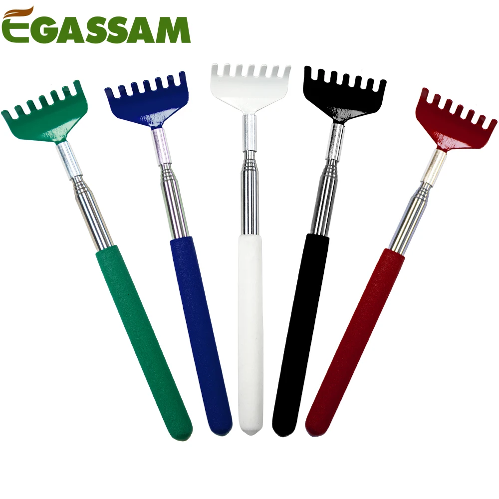 

EGASSAM 1Pcs Back Scratchers Telescoping Metal Back Scratcher for Adults with Odorless TPR Rubber Grip
