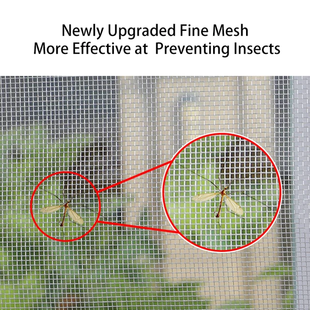Écran durable amélioré de haute qualité multi-tailles, anti-moustiques et d'insectes, conception auto-adhésive, convient aux portes et fenêtres 4