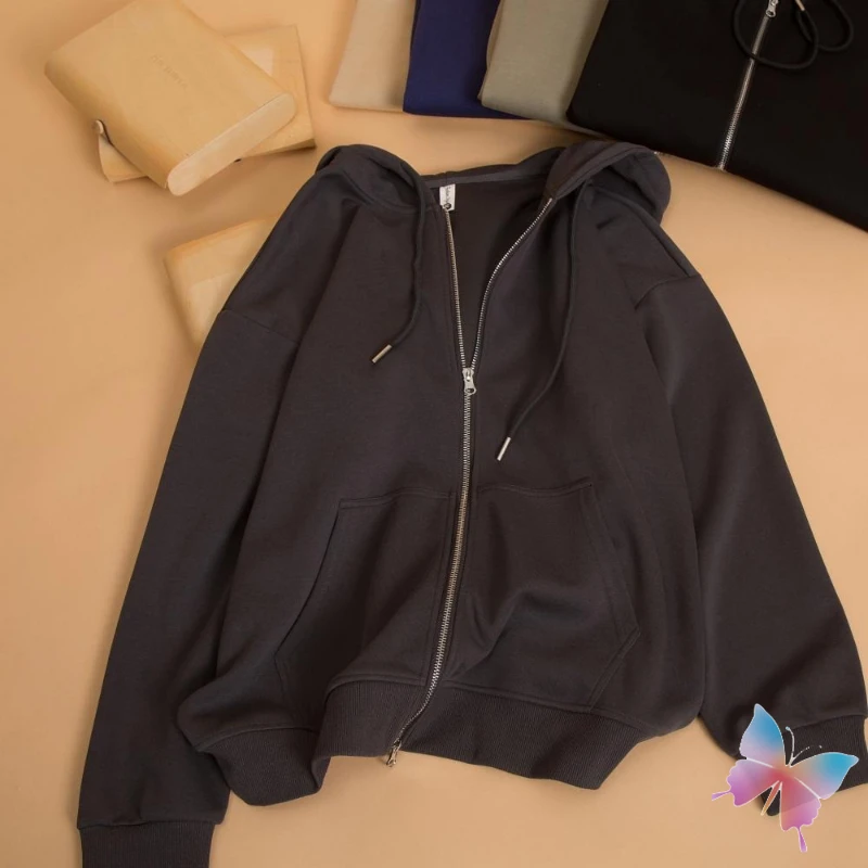 

Dropshipping Blank Jacket Winter Hiphop Street Retro Set Flame Letter Zipper Hoodie Men Women Fashion Cotton Star Hoodies