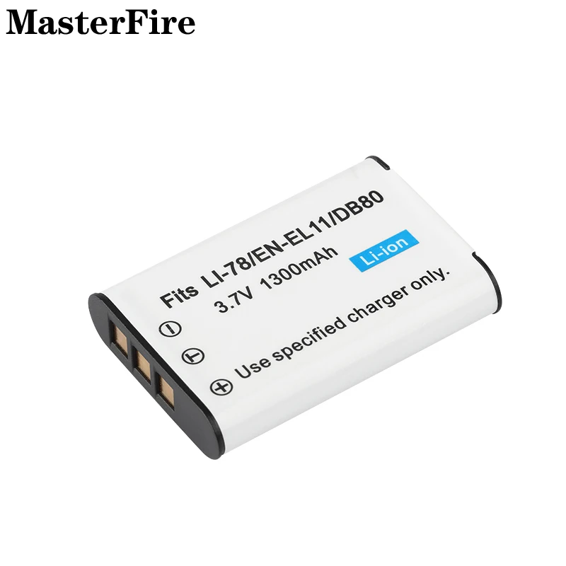 D-Li78 Dli78 En-El11 Enel11 1300Mah 3.7V Batteria Per Fotocamera Per Pentax Optio M50 Per Batterie Nikon Coolpix S550, S560, S660