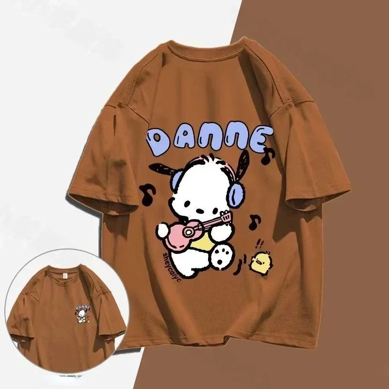 Sanrio Kawaii Pochacco T Shirt Cartoon Cute Print Short