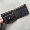 Retro Genuine Leather Mens Wallet with Coin Pocket Zipper Italian Leather Wallets Mens 2