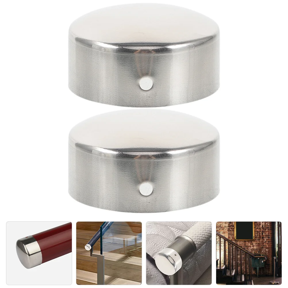 

Round Handrail End Plug Caps Stainless Steel Stair Handrail Sealing Covers Plugs For Wood Rail