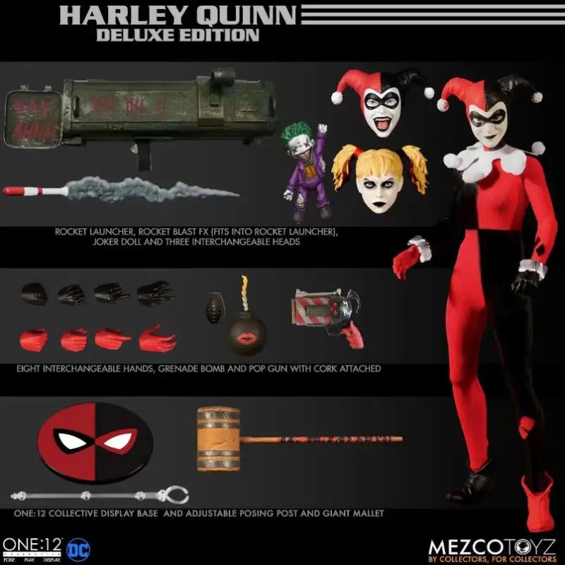 

Original Mezco ONE:12 DC Batman Arkham Harley Quinn DELUXE EDITION In Stock Anime Action Collection Figures Model Toys