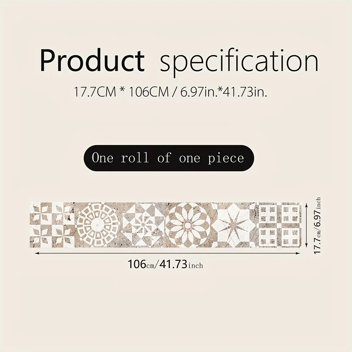 1 Volume Elegant Style Printed Pattern Design Staircase Sticker Self-adhesive Waterproof Home Decoration Wall Stickers Home Deco floor stickers sticker decoration 3d sticker paper vinyl stair nosing