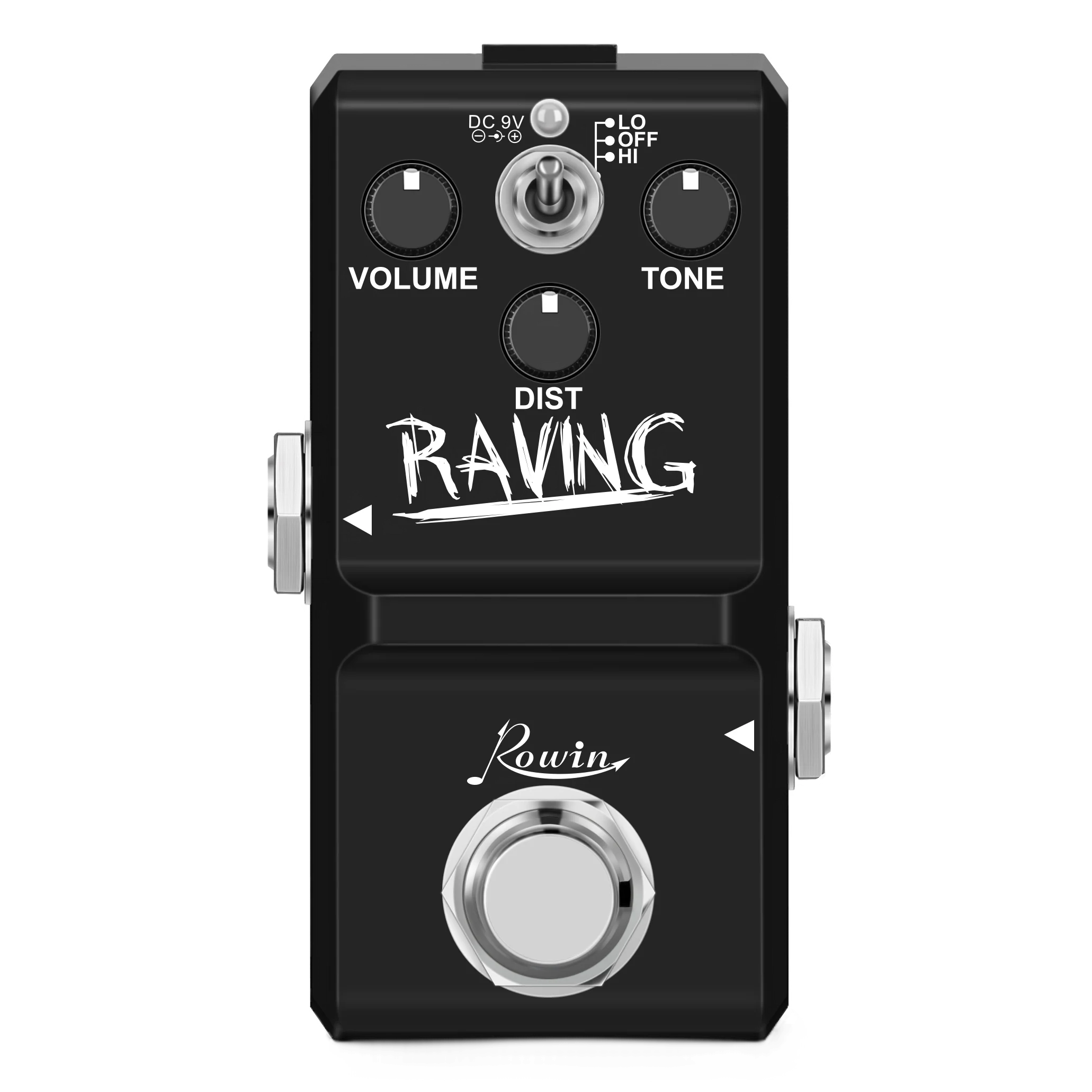 Rowin Heavy Metal Distortion Gitarren-Effektpedal mit 80er- oder 90er-Jahre-Metal-Sounds, Verrückten Metal-Sounds und Kopfhörerausgang – Detail 3