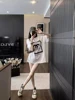 European version light luxury white T-shirt women's summer new short-sleeved design sense niche trendy brand loose top base ins 5