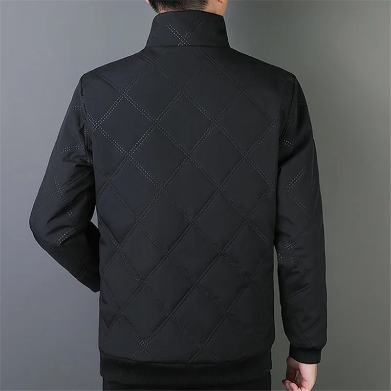 Winter new Men's Golf Coat Villus Padded Jacket Thick Warm Golf Wear Male Windbreaker Business Casual Stand Collar Clothing 골프웨어
