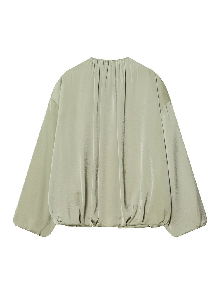 TFMLN 2026 Modische Damen Loose-Fit Bomberjacke Vintage Langarm Reißverschluss Rundhals Streetwear Damen Frühling Dünne Oberbekleidung