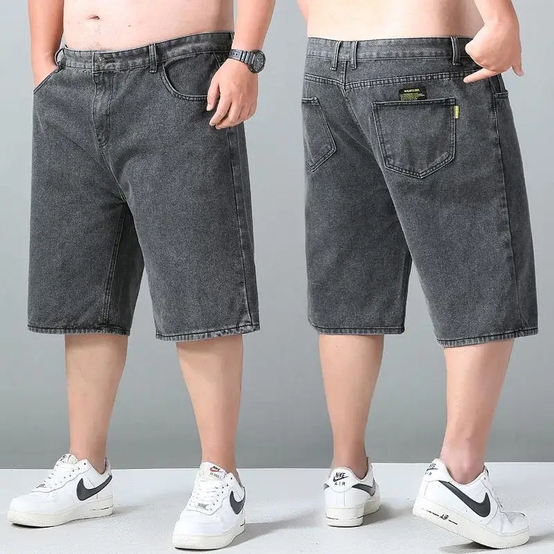 Men Plus Size Short Jeans Pants Denim Shorts Straight Cutting Pants Summer Short Pants 4