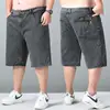 Men Plus Size Short Jeans Pants Denim Shorts Straight Cutting Pants Summer Short Pants 4
