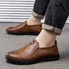 Men's Business Casual Shoes Slip-On Breathable Leather Shoes Comfortable Summer EVA Insole Other Bottom Fashionable Sensation