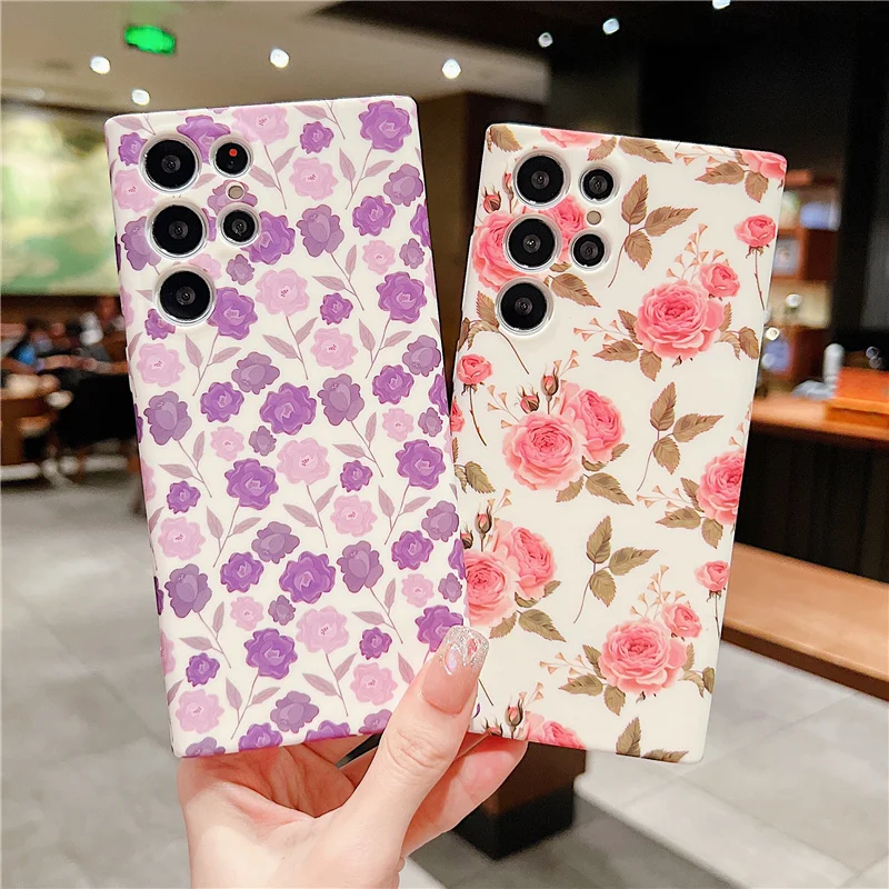 3d Relief Phone Case For Samsung Galaxy S23 Ultra Case Floral